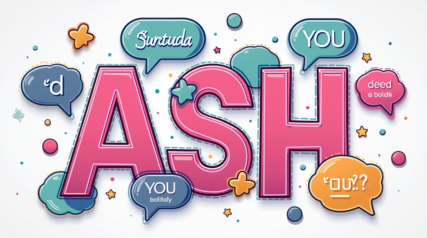 what does ash mean in text