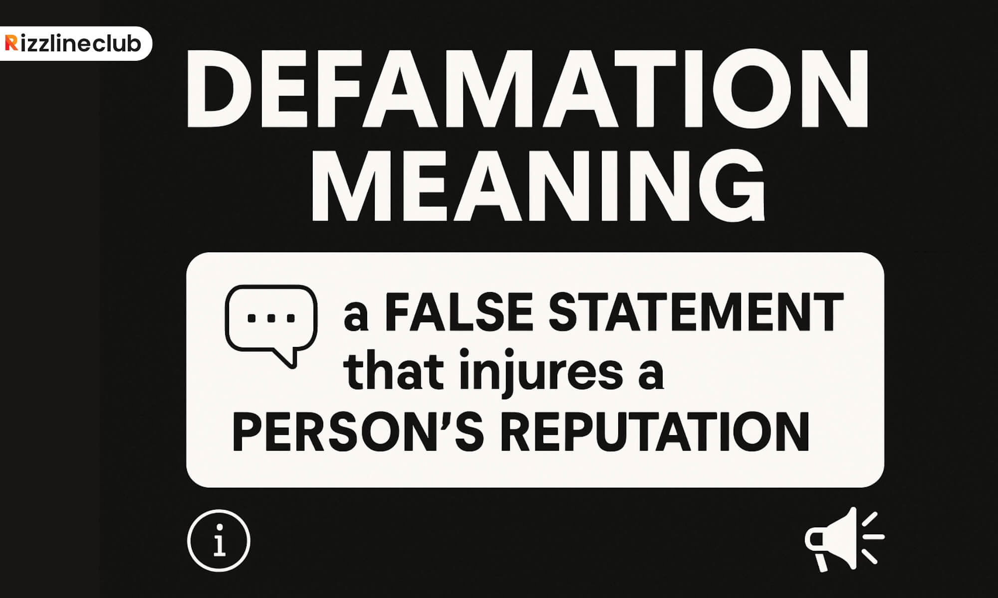 what does defamation mean