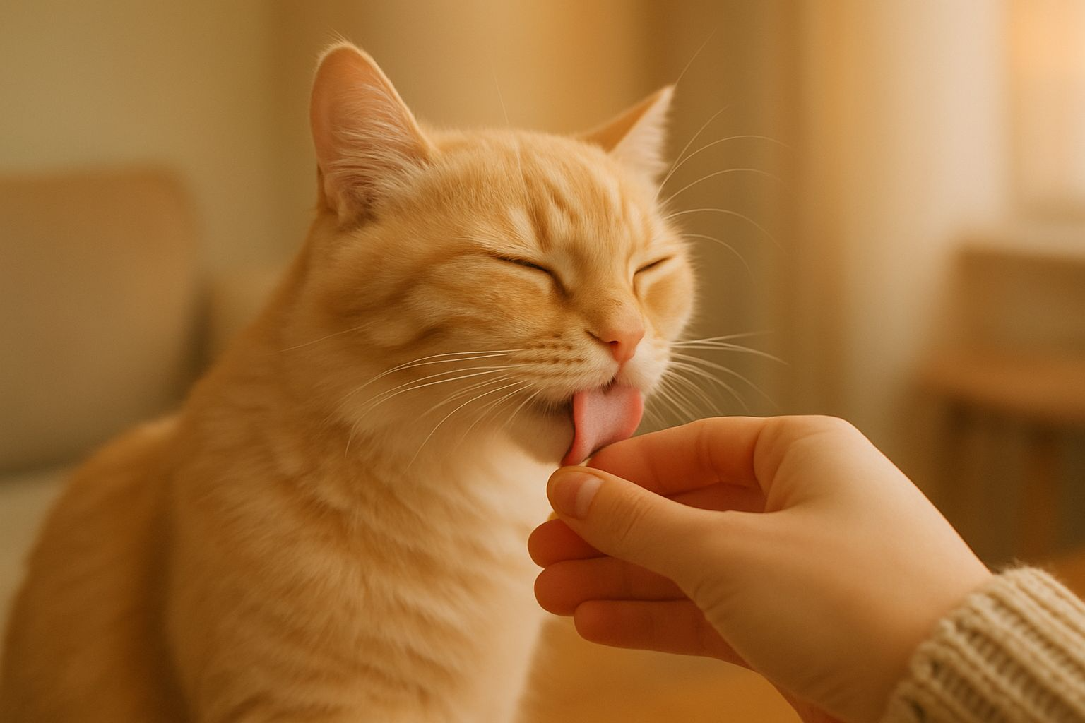 what does it mean if a cat licks you