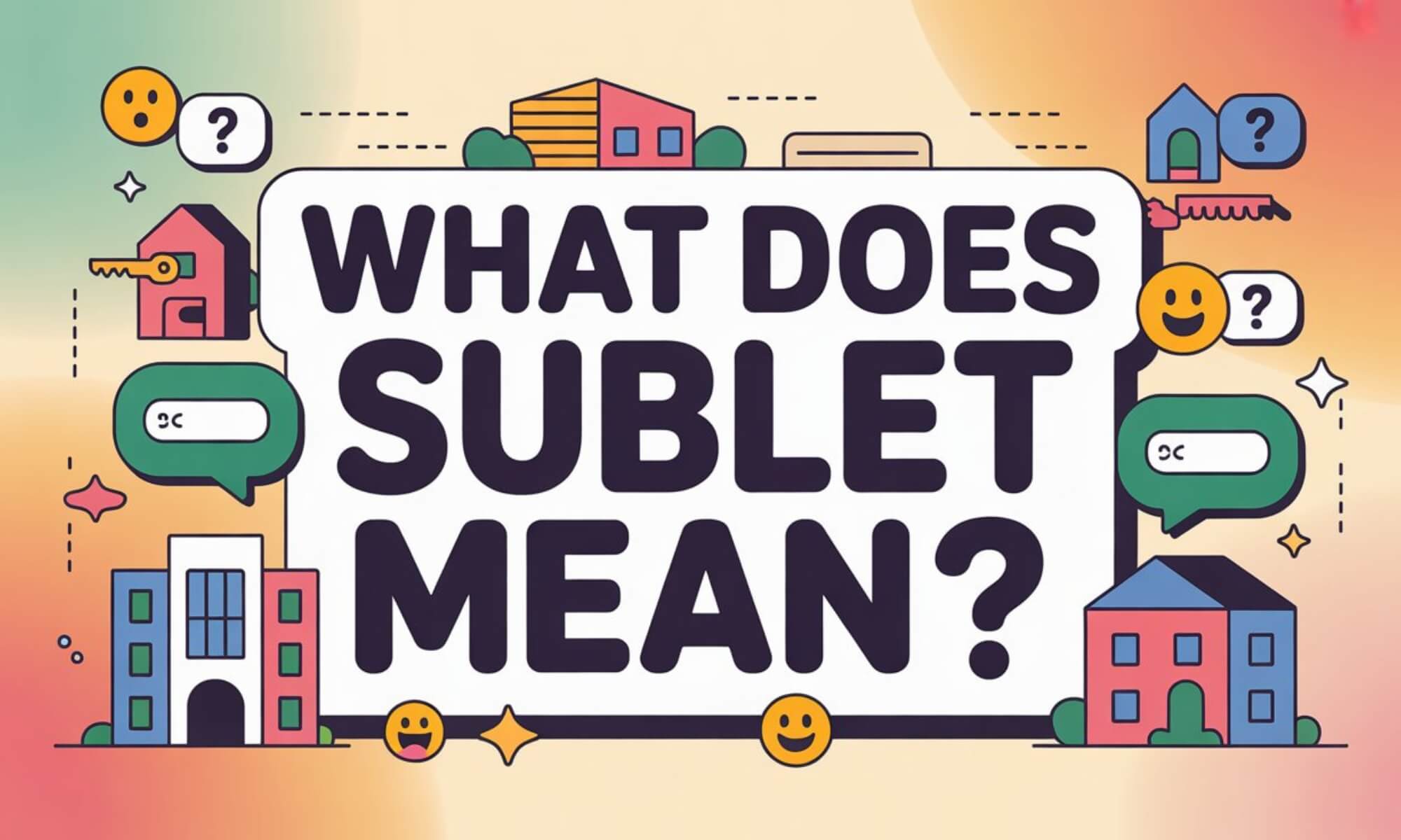 what does sublet mean